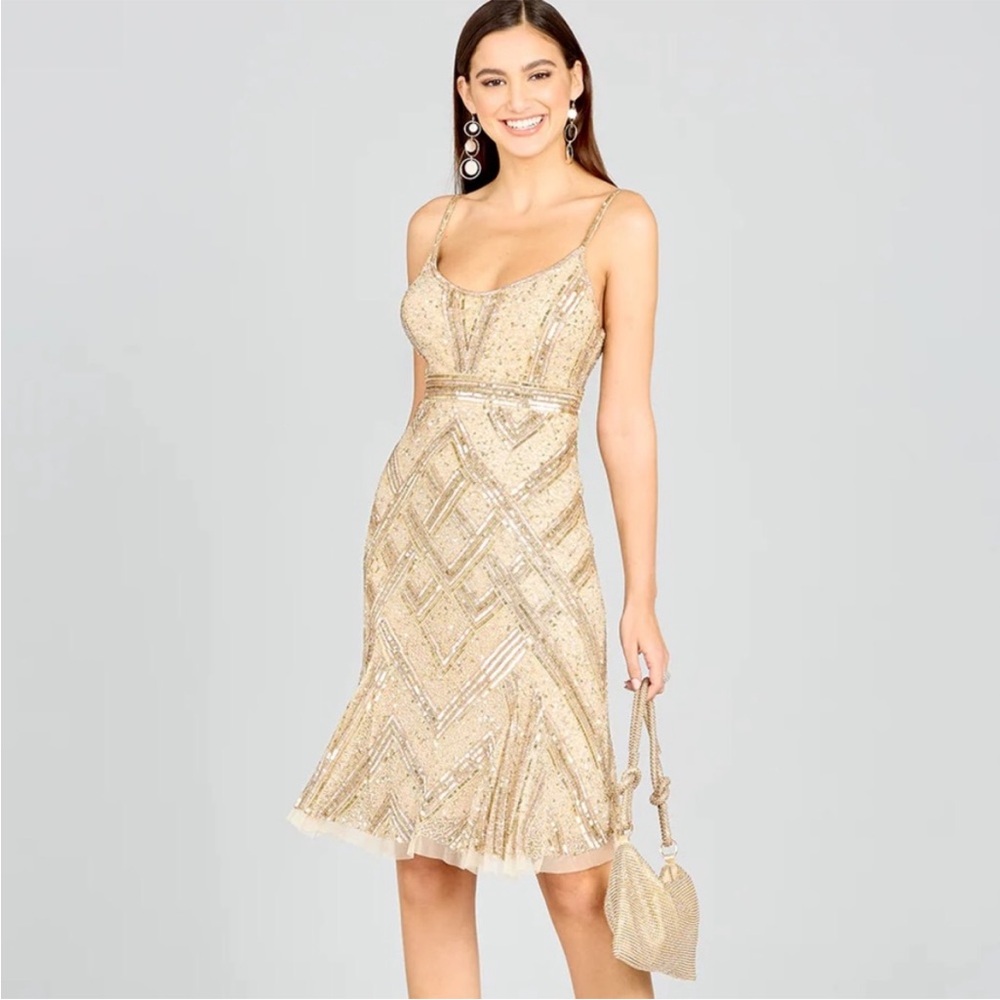 Gold beaded dress